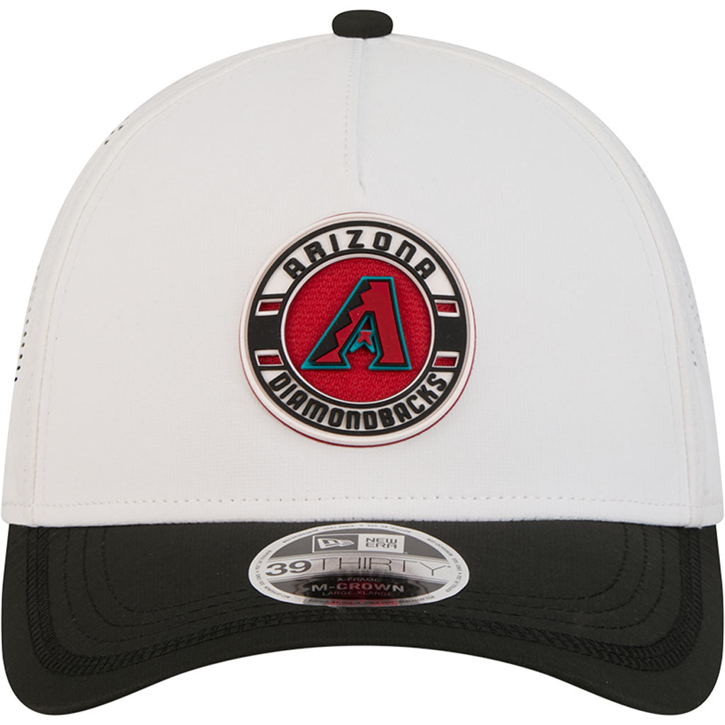 MLB Arizona Diamondbacks New Era Patch 39THIRTY M-Crown Flex Fit Hat - White