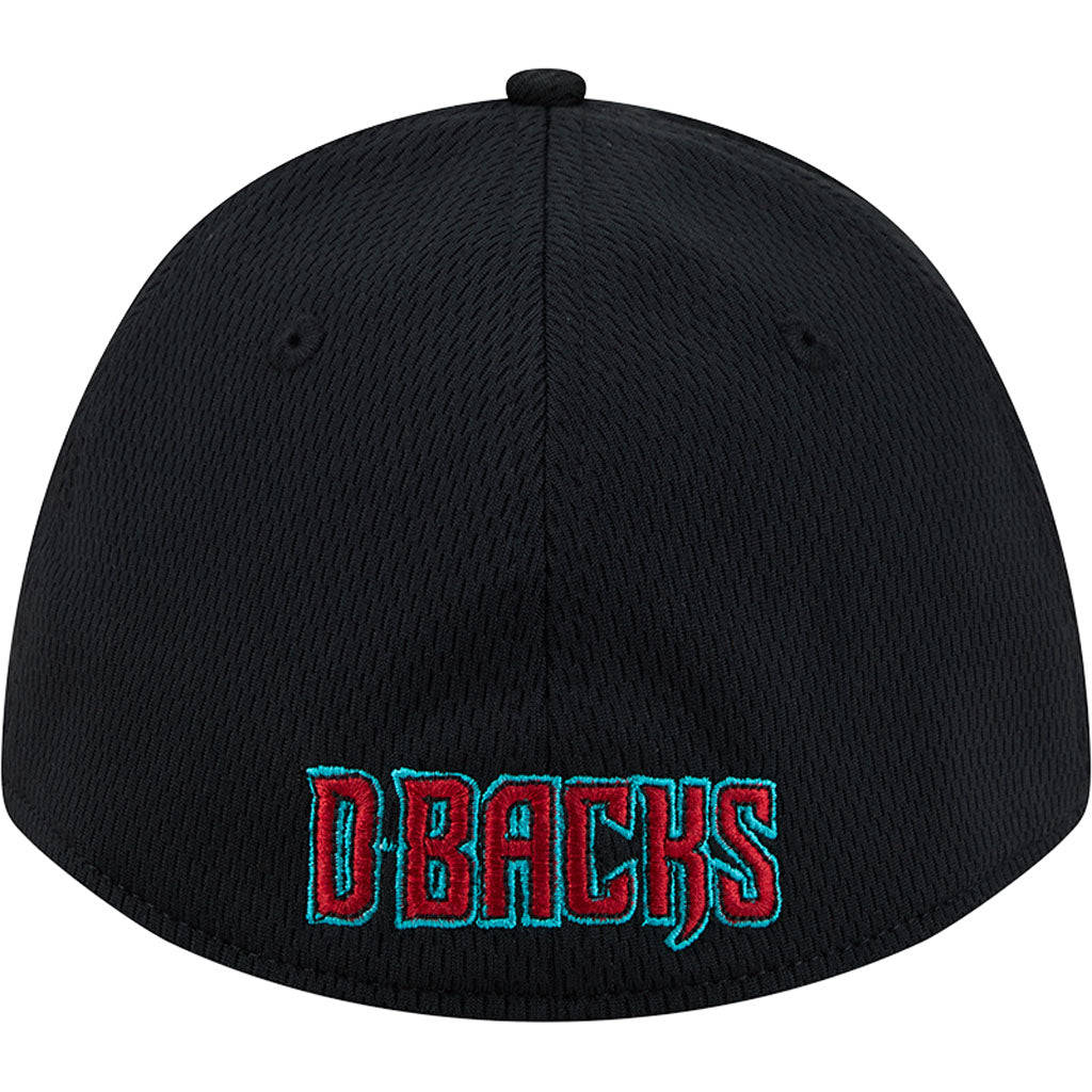 MLB Arizona Diamondbacks New Era Dashed 39THIRTY Flex Fit Hat - Black