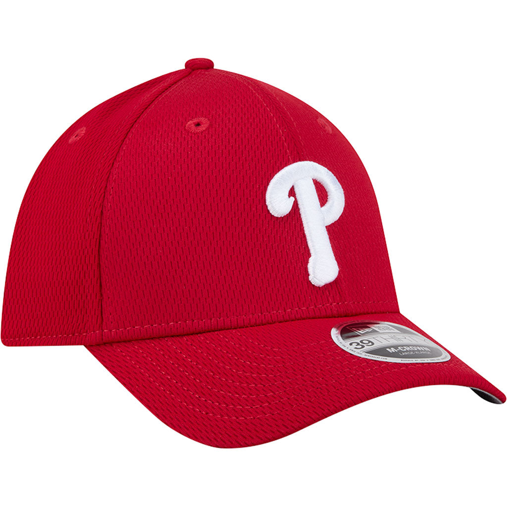 MLB Philadelphia Phillies New Era Dashed 39THIRTY Flex Fit Hat - Red