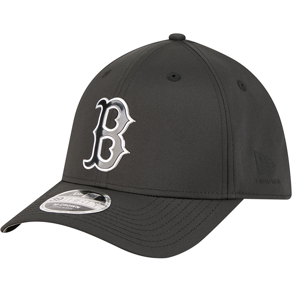 MLB Boston Red Sox New Era Metallic 39THIRTY M-Crown Flex Fit Hat - Black