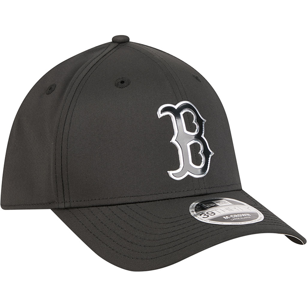 MLB Boston Red Sox New Era Metallic 39THIRTY M-Crown Flex Fit Hat - Black