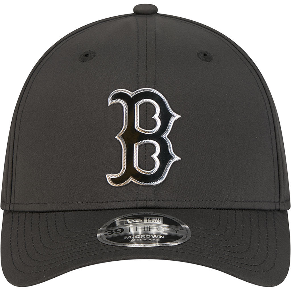 MLB Boston Red Sox New Era Metallic 39THIRTY M-Crown Flex Fit Hat - Black