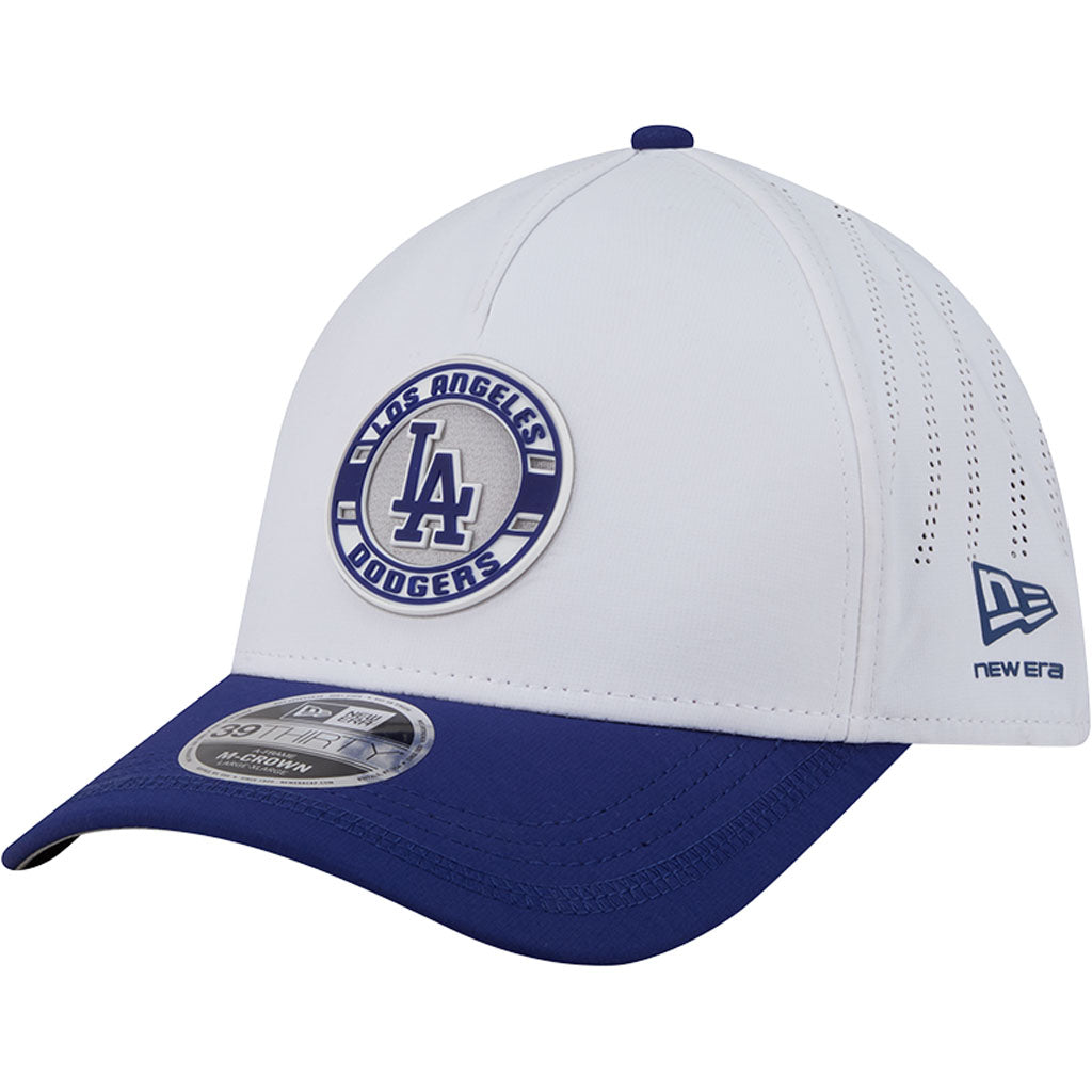 MLB Los Angeles Dodgers New Era Patch 39THIRTY M-Crown Flex Fit Hat - White