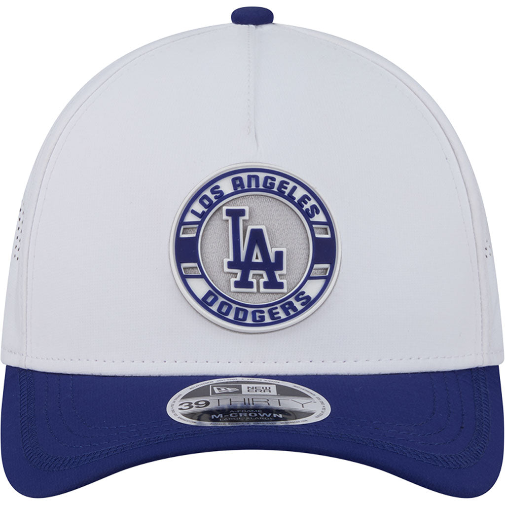 MLB Los Angeles Dodgers New Era Patch 39THIRTY M-Crown Flex Fit Hat - White