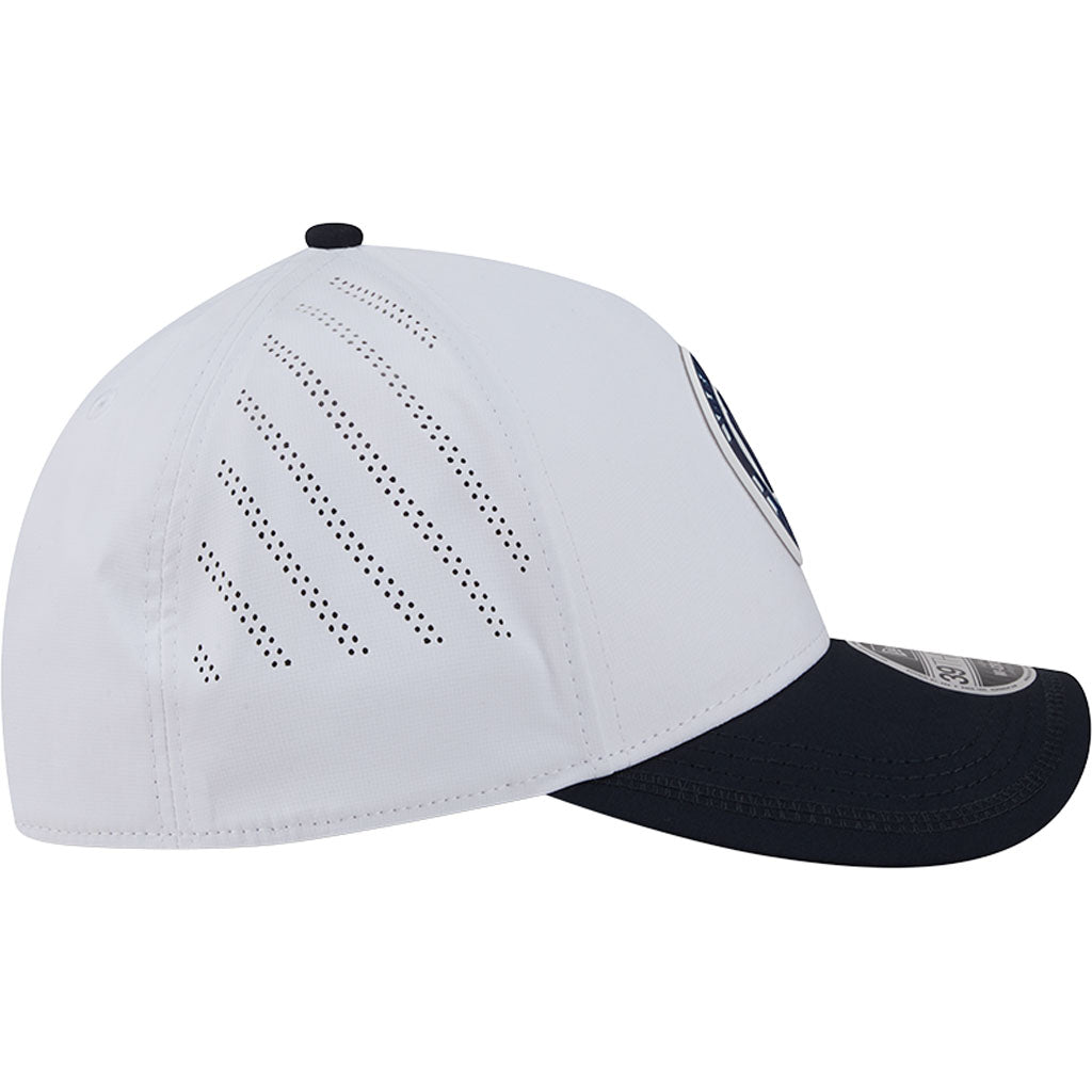 MLB New York Yankees New Era Patch 39THIRTY M-Crown Flex Fit Hat - White