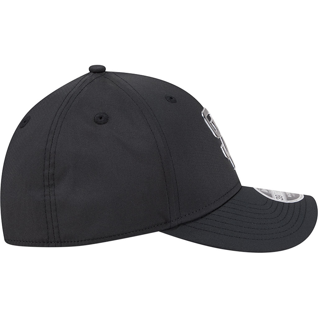 MLB San Diego Padres New Era Metallic 39THIRTY M-Crown Flex Fit Hat - Black