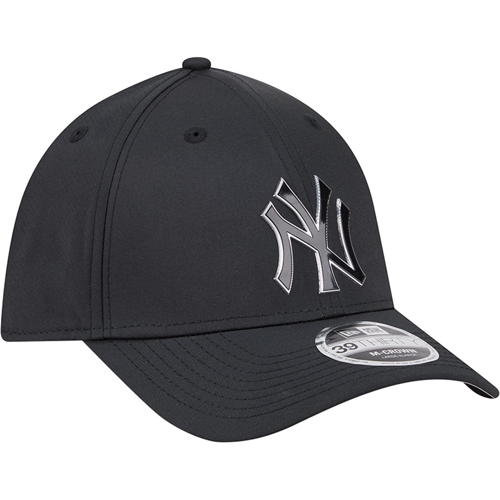 MLB New York Yankees New Era Metallic 39THIRTY M-Crown Flex Fit Hat - Black