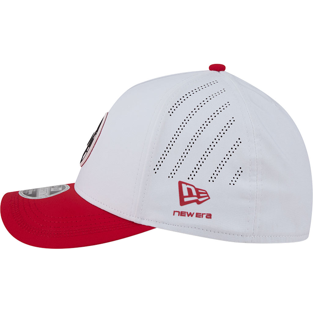 NFL San Francisco 49ers New Era Patch 39THIRTY M-Crown Flex Fit Hat - White