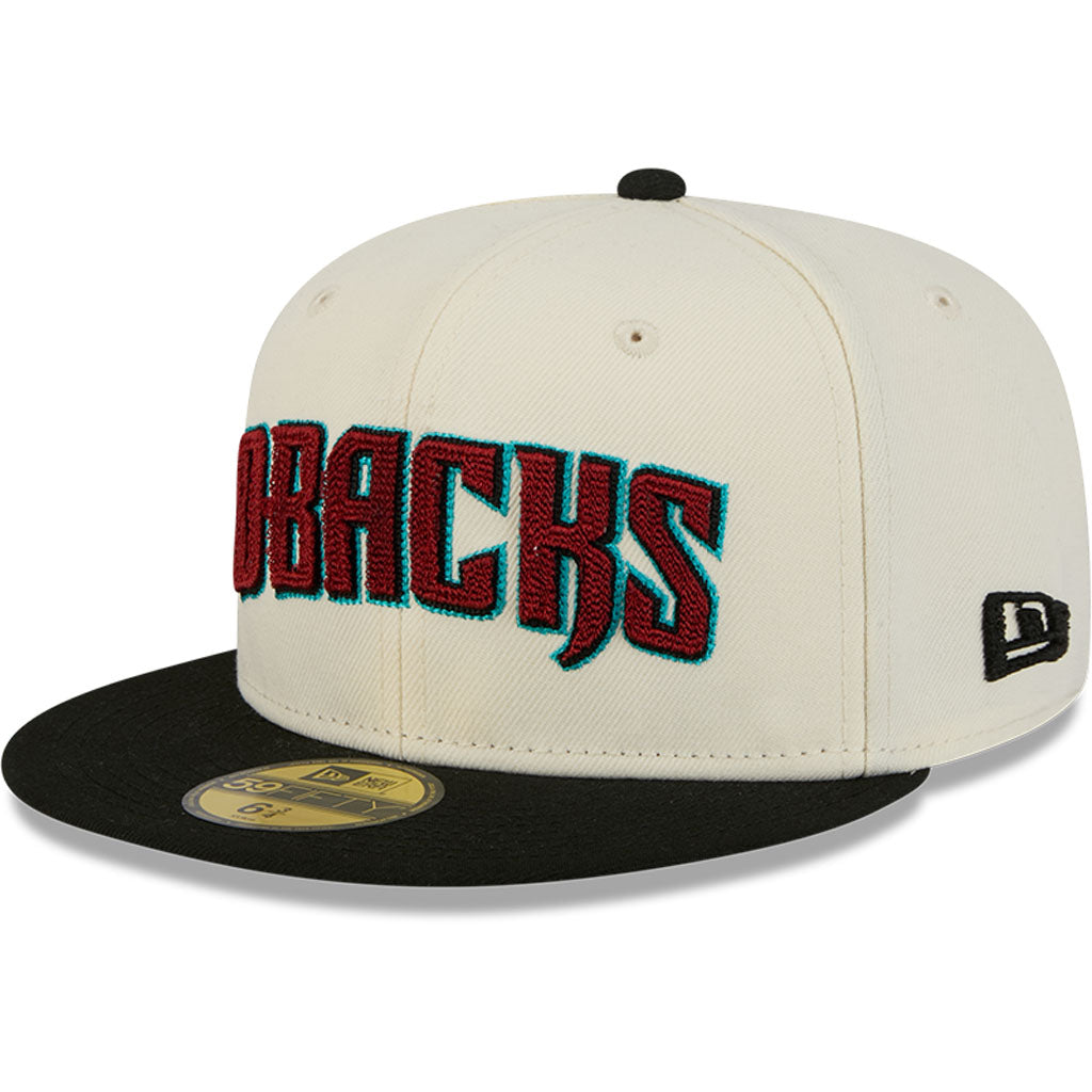 MLB Arizona Diamondbacks New Era Two-Tone Stitch 59FIFTY Fitted Hat - Cream