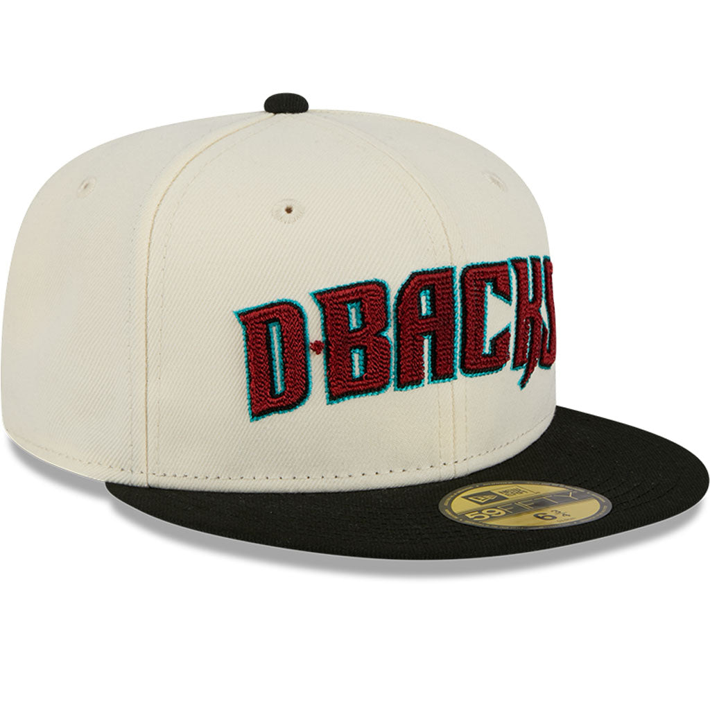 MLB Arizona Diamondbacks New Era Two-Tone Stitch 59FIFTY Fitted Hat - Cream