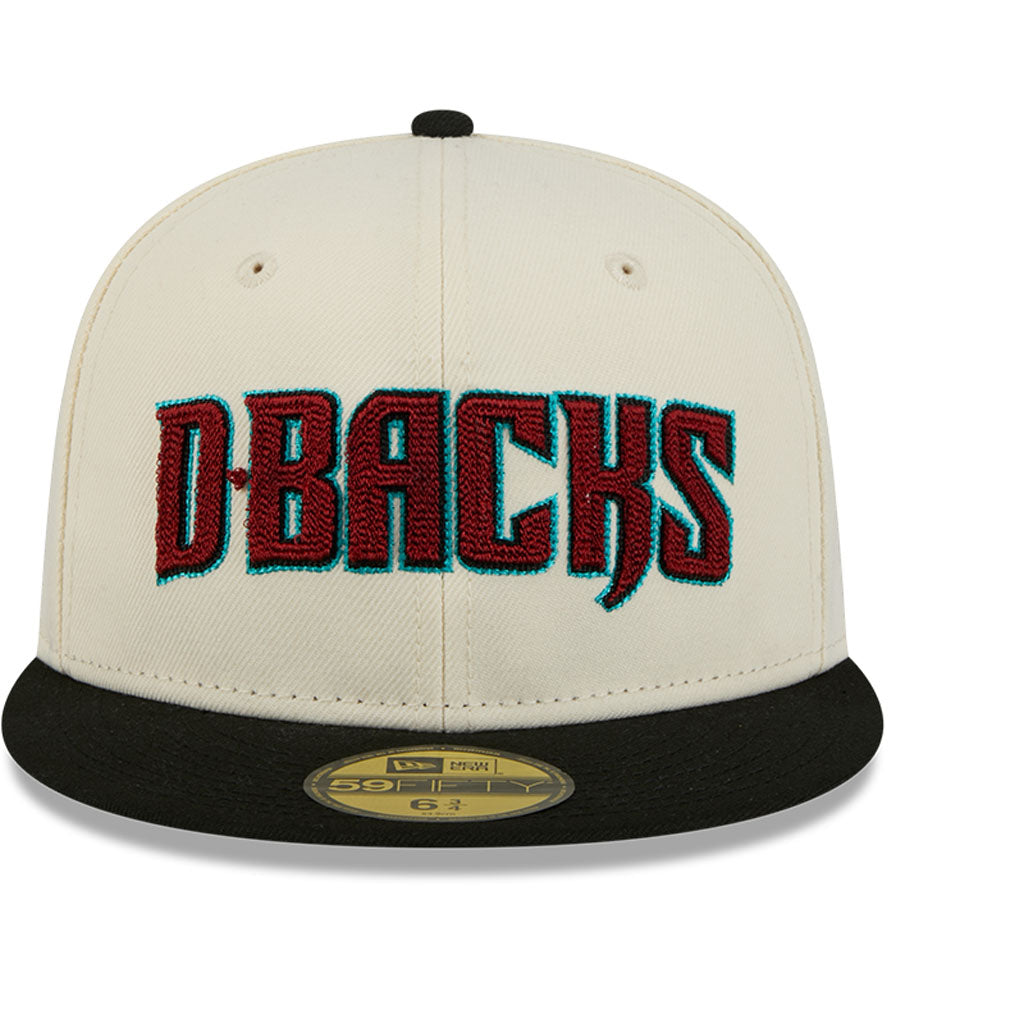 MLB Arizona Diamondbacks New Era Two-Tone Stitch 59FIFTY Fitted Hat - Cream