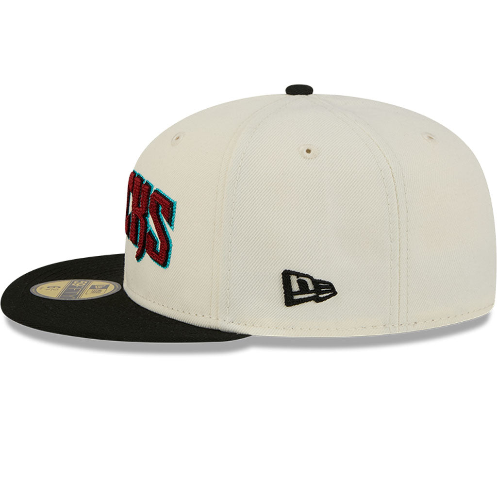 MLB Arizona Diamondbacks New Era Two-Tone Stitch 59FIFTY Fitted Hat - Cream