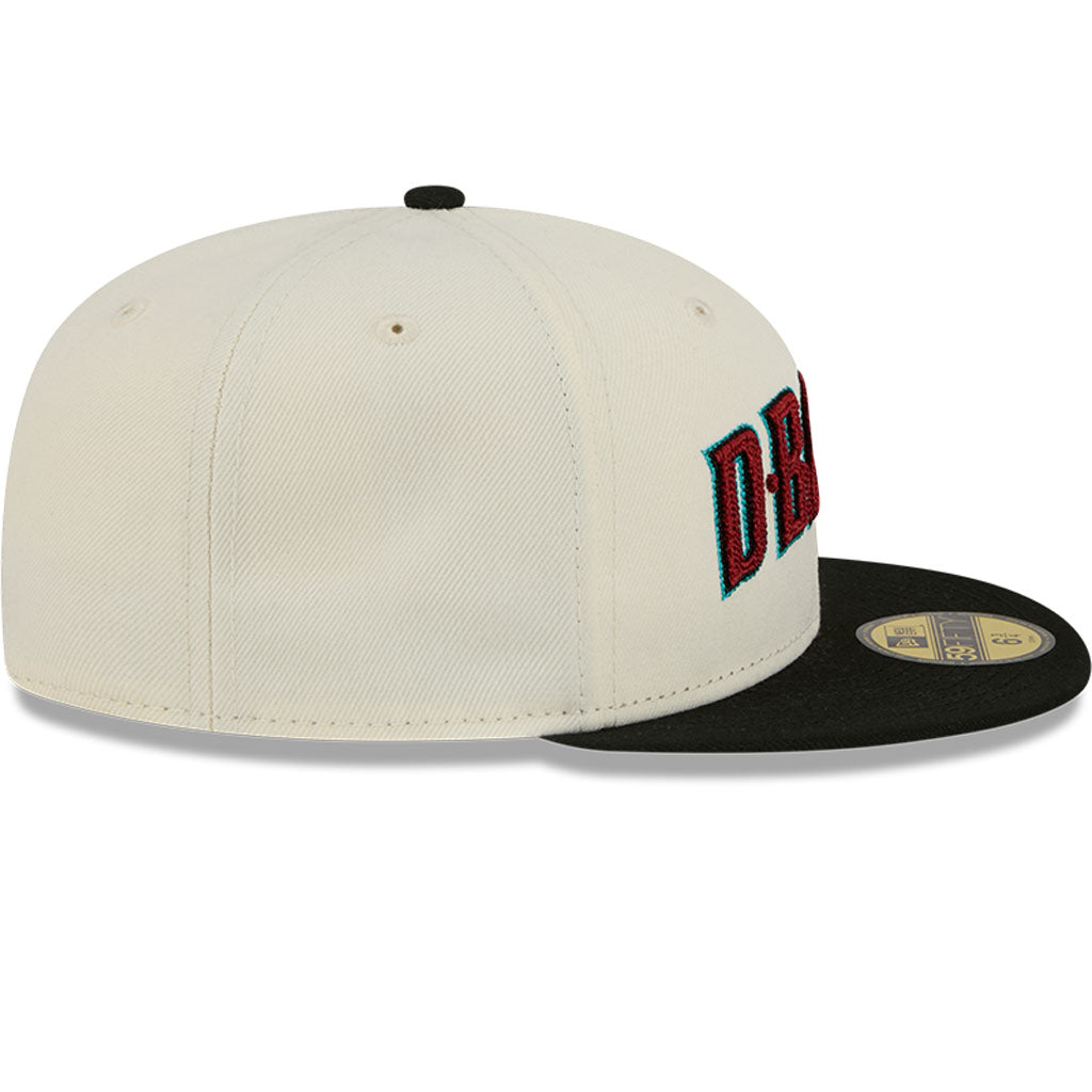 MLB Arizona Diamondbacks New Era Two-Tone Stitch 59FIFTY Fitted Hat - Cream