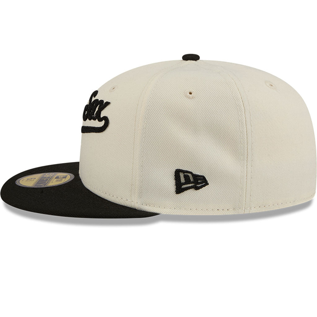 MLB Chicago White Sox New Era Two-Tone Stitch 59FIFTY Fitted Hat - Cream