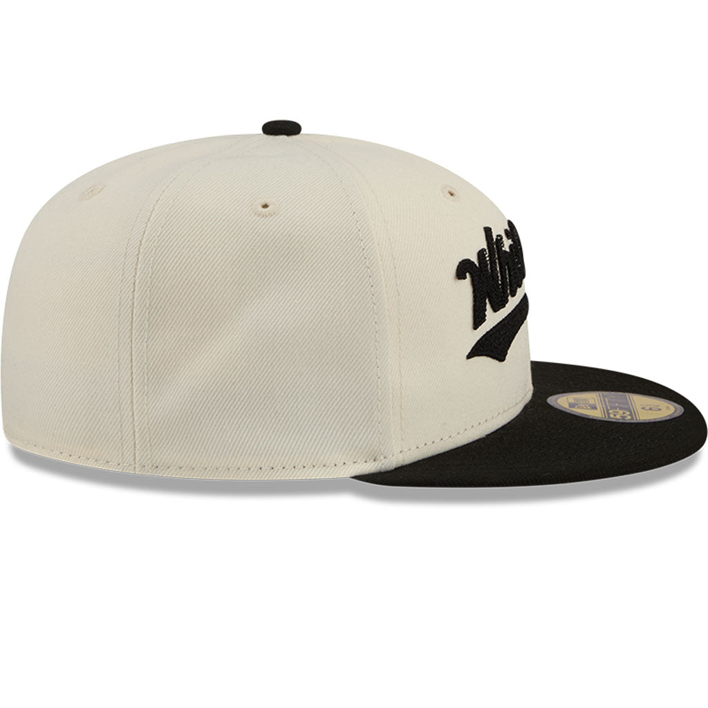 MLB Chicago White Sox New Era Two-Tone Stitch 59FIFTY Fitted Hat - Cream