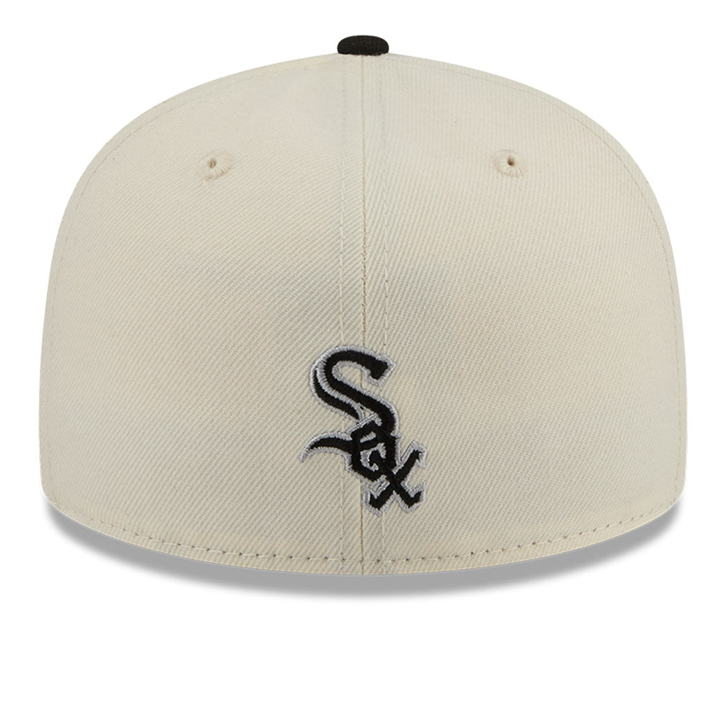 MLB Chicago White Sox New Era Two-Tone Stitch 59FIFTY Fitted Hat - Cream