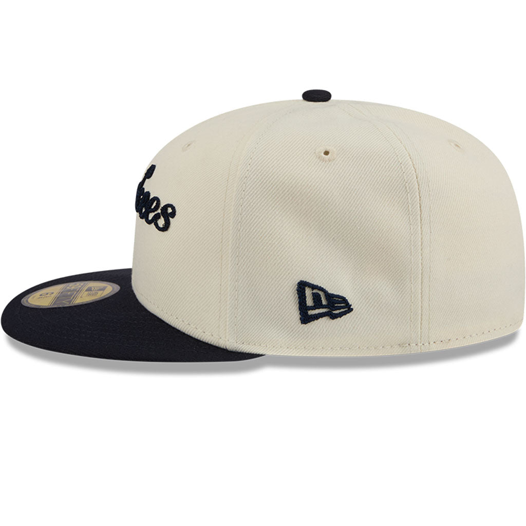 MLB New York Yankees New Era Two-Tone Stitch 59FIFTY Fitted Hat - Cream