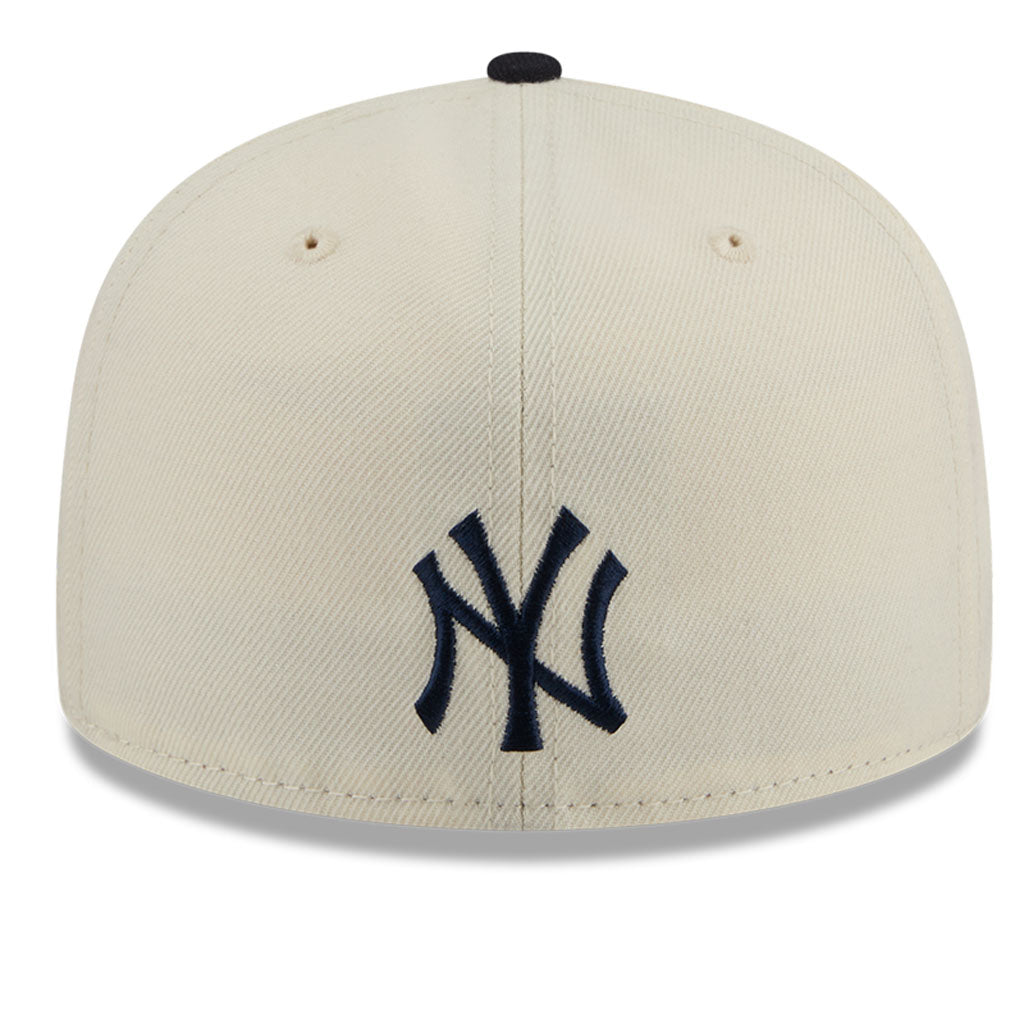 MLB New York Yankees New Era Two-Tone Stitch 59FIFTY Fitted Hat - Cream