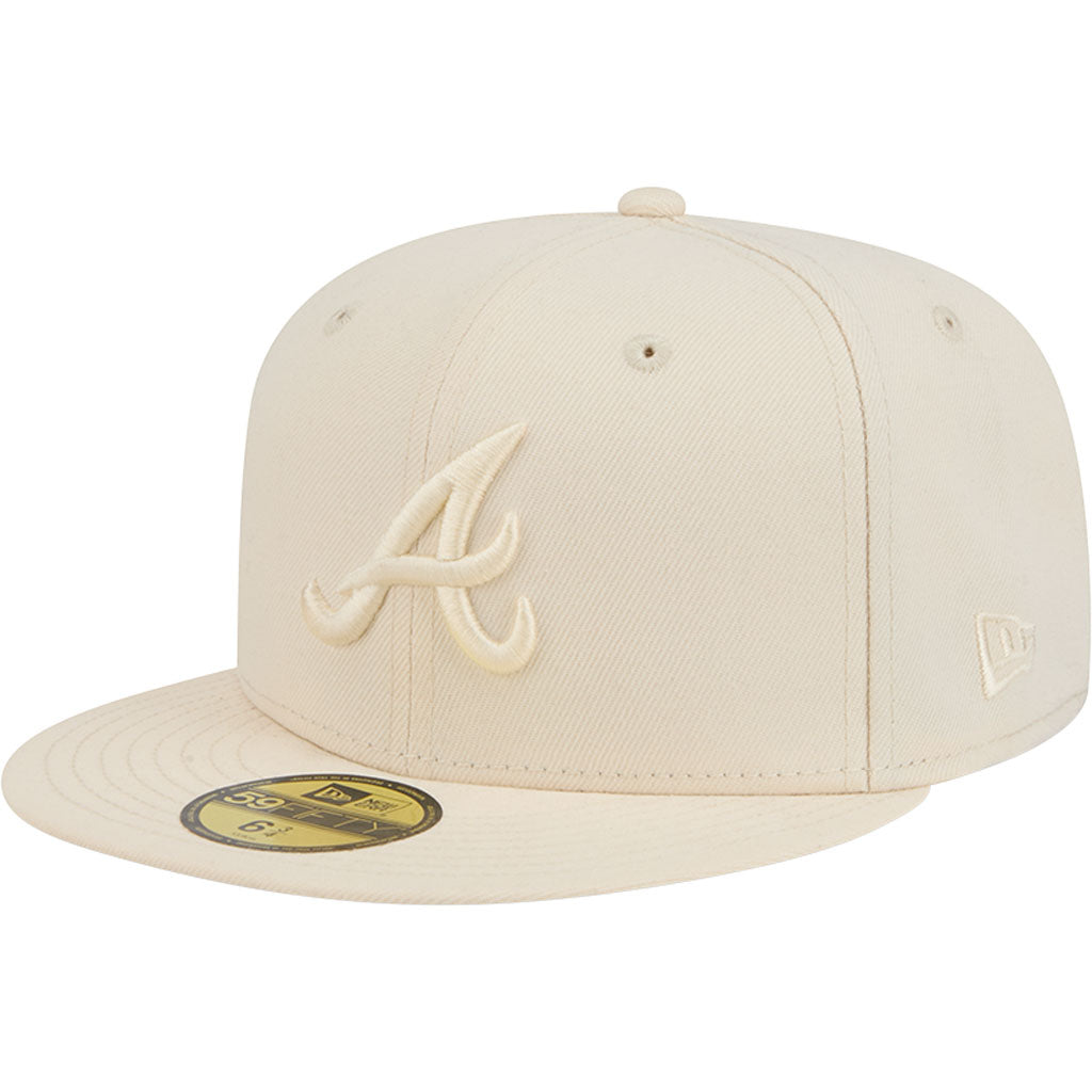 MLB Atlanta Braves New Era Vanilla 59FIFTY Fitted Hat - Cream