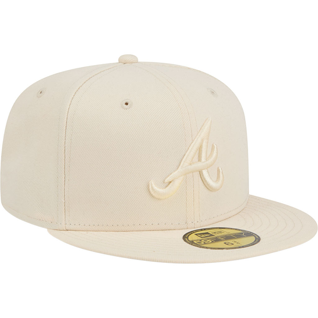 MLB Atlanta Braves New Era Vanilla 59FIFTY Fitted Hat - Cream