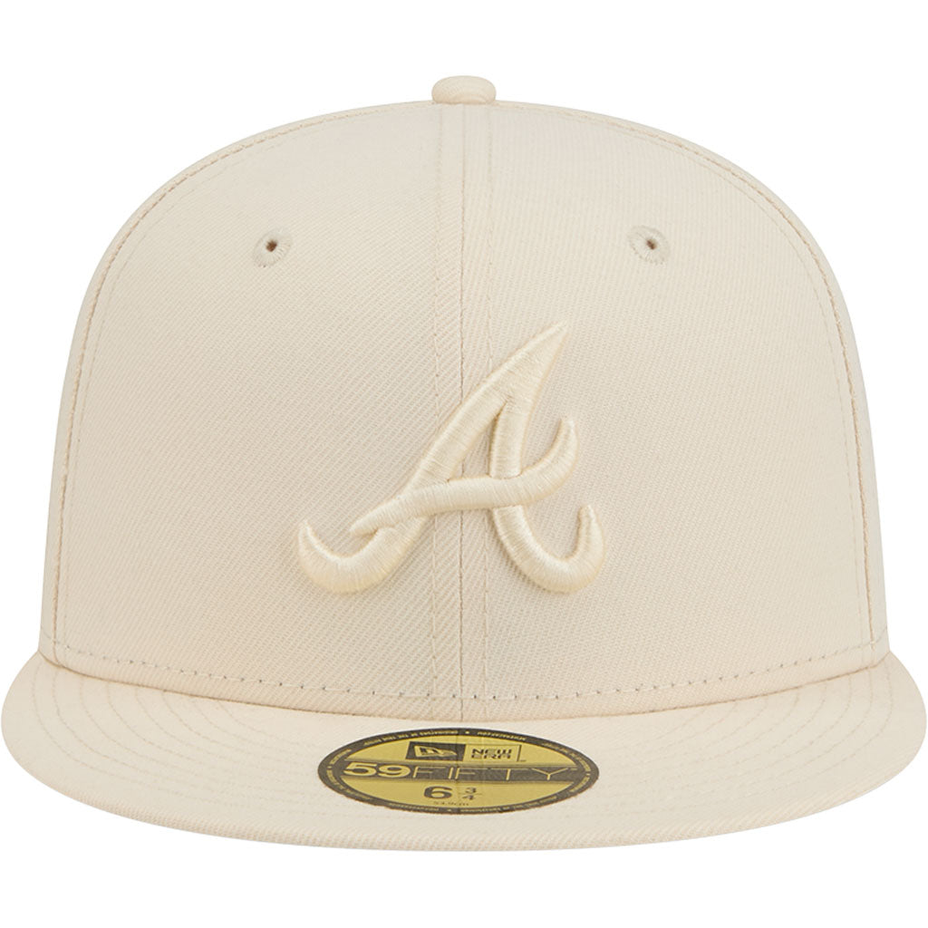 MLB Atlanta Braves New Era Vanilla 59FIFTY Fitted Hat - Cream