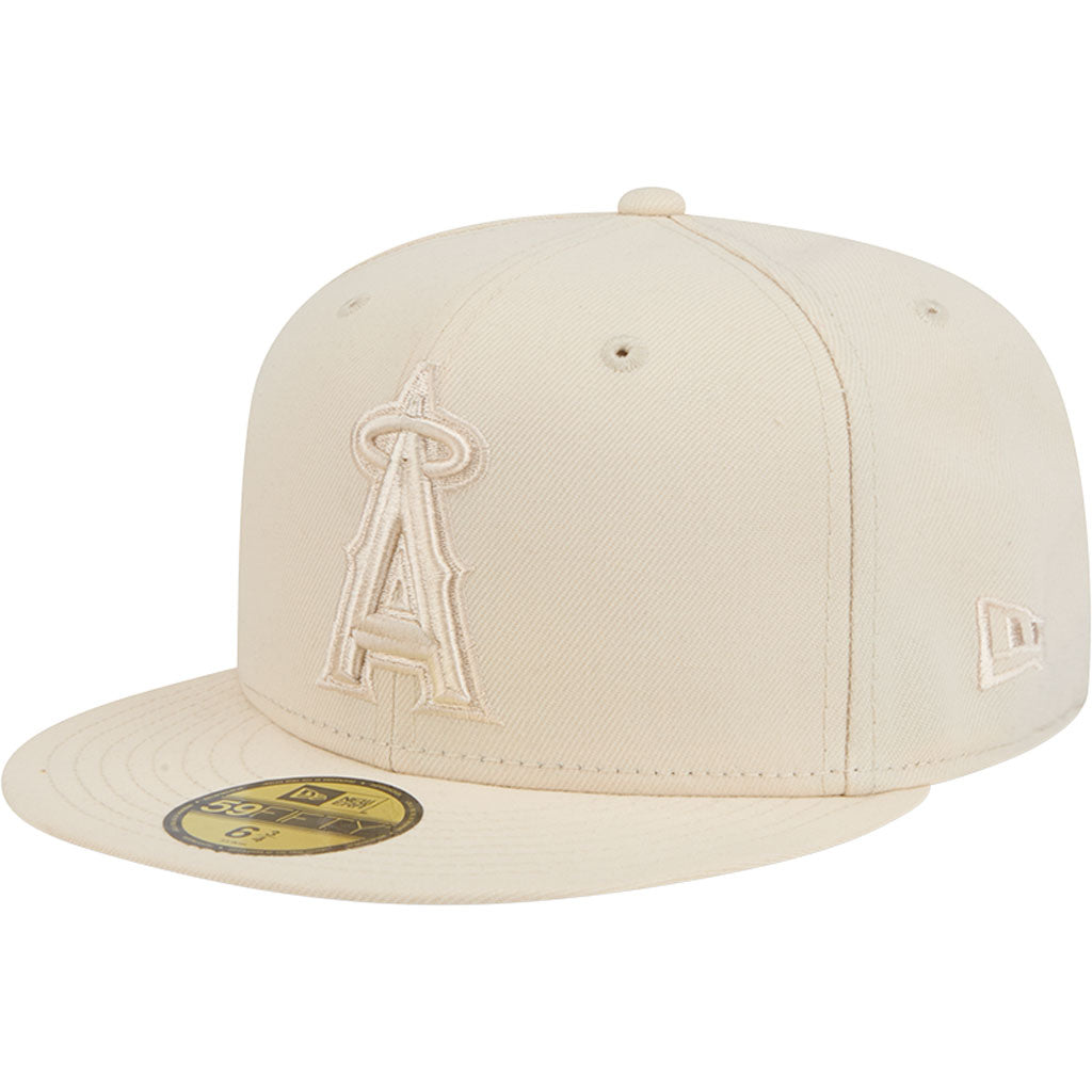MLB Los Angeles Angels New Era Vanilla 59FIFTY Fitted Hat - Cream