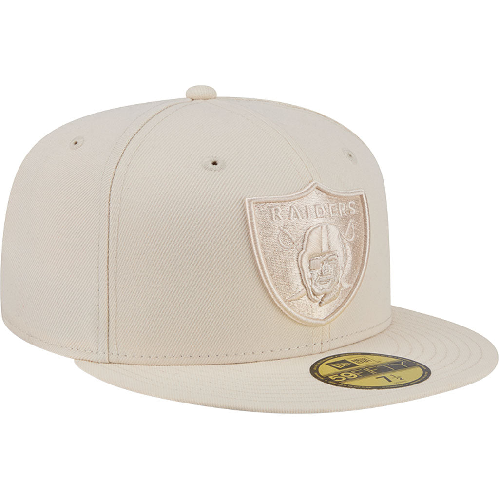 NFL Las Vegas Raiders New Era Vanilla 59FIFTY Fitted Hat - Cream