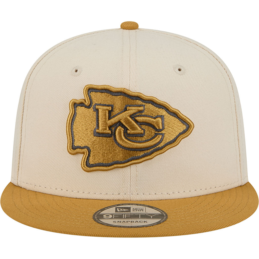 NFL Kansas City Chiefs New Era Two-Tone Dusted 9FIFTY Snapback Hat - Light cream