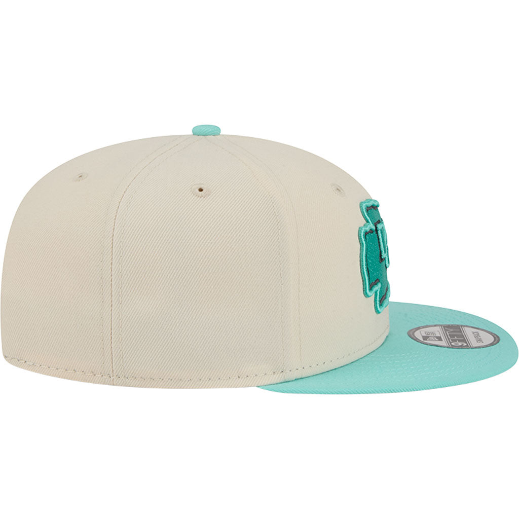 NFL Kansas City Chiefs New Era Two-Tone Aqua 9FIFTY Snapback Hat - Light cream