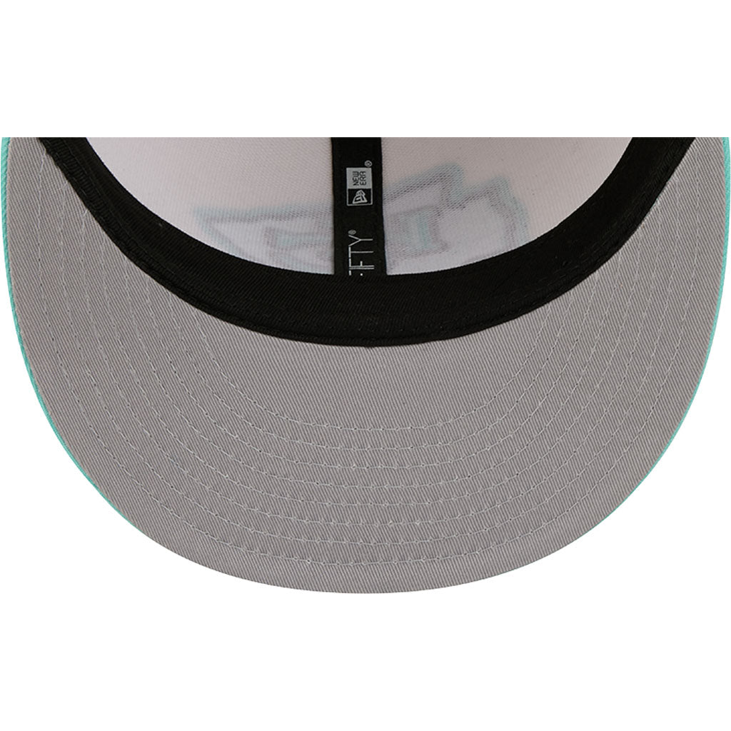 NFL Kansas City Chiefs New Era Two-Tone Aqua 9FIFTY Snapback Hat - Light cream