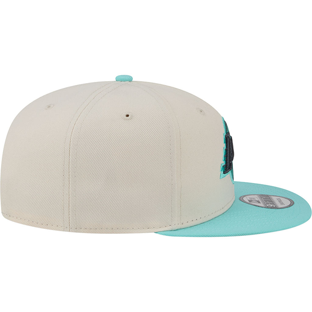 NBA Los Angeles Lakers New Era Two-Tone Aqua 9FIFTY Snapback Hat - Light cream