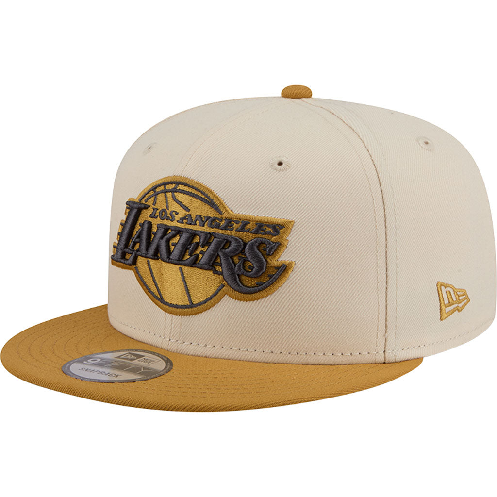NFL Los Angeles Lakers New Era Two-Tone Dusted 9FIFTY Snapback Hat - Light cream