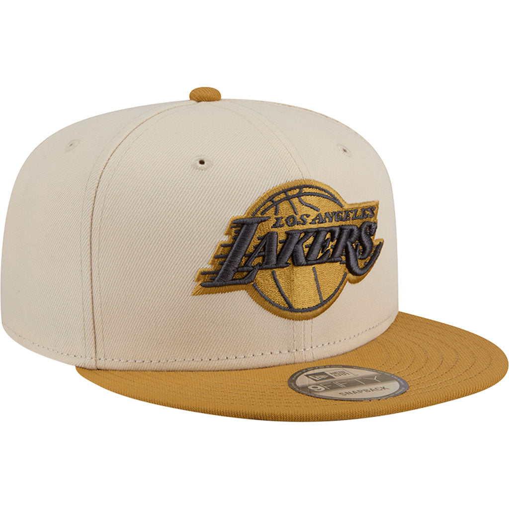 NFL Los Angeles Lakers New Era Two-Tone Dusted 9FIFTY Snapback Hat - Light cream