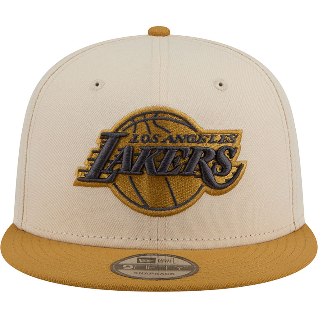 NFL Los Angeles Lakers New Era Two-Tone Dusted 9FIFTY Snapback Hat - Light cream