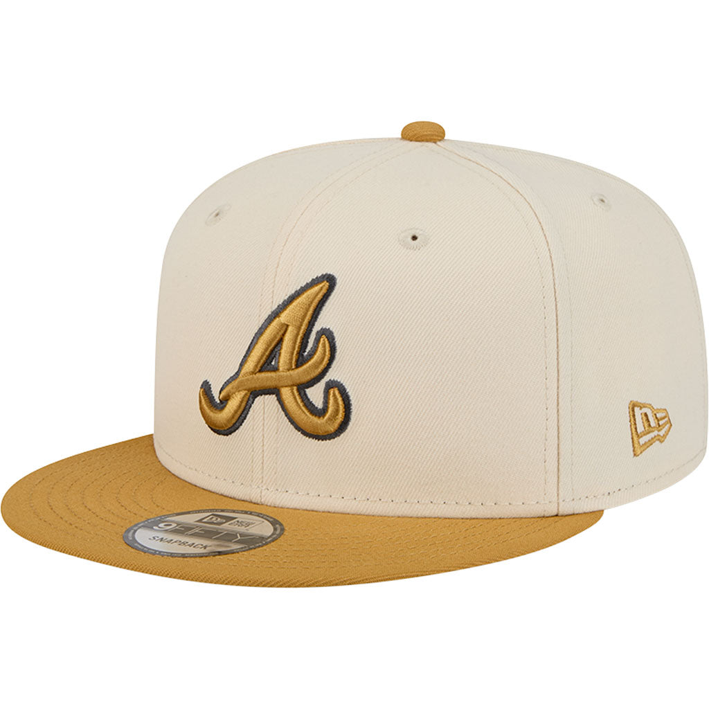 NFL Atlanta Braves New Era Two-Tone Dusted 9FIFTY Snapback Hat - Light cream