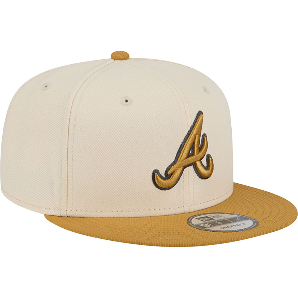 NFL Atlanta Braves New Era Two-Tone Dusted 9FIFTY Snapback Hat - Light cream