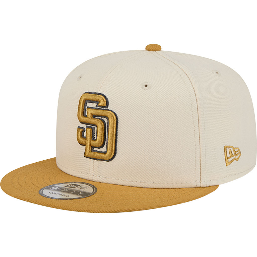 NFL San Diego Padres New Era Two-Tone Dusted 9FIFTY Snapback Hat - Light cream