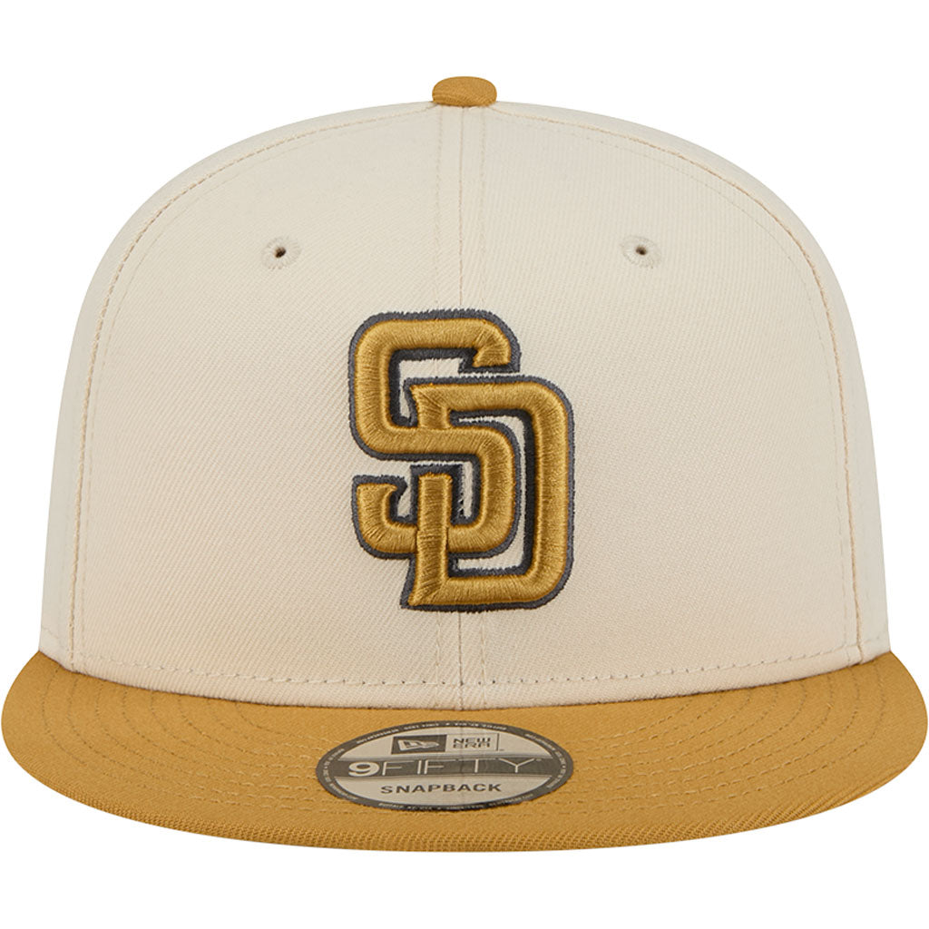 NFL San Diego Padres New Era Two-Tone Dusted 9FIFTY Snapback Hat - Light cream