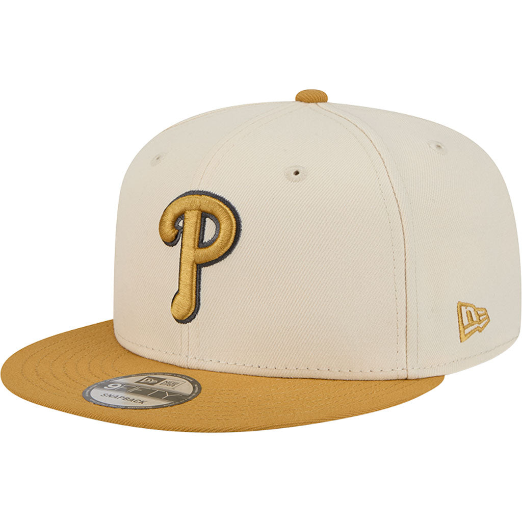 NFL Philadelphia Phillies New Era Two-Tone Dusted 9FIFTY Snapback Hat - Light cream