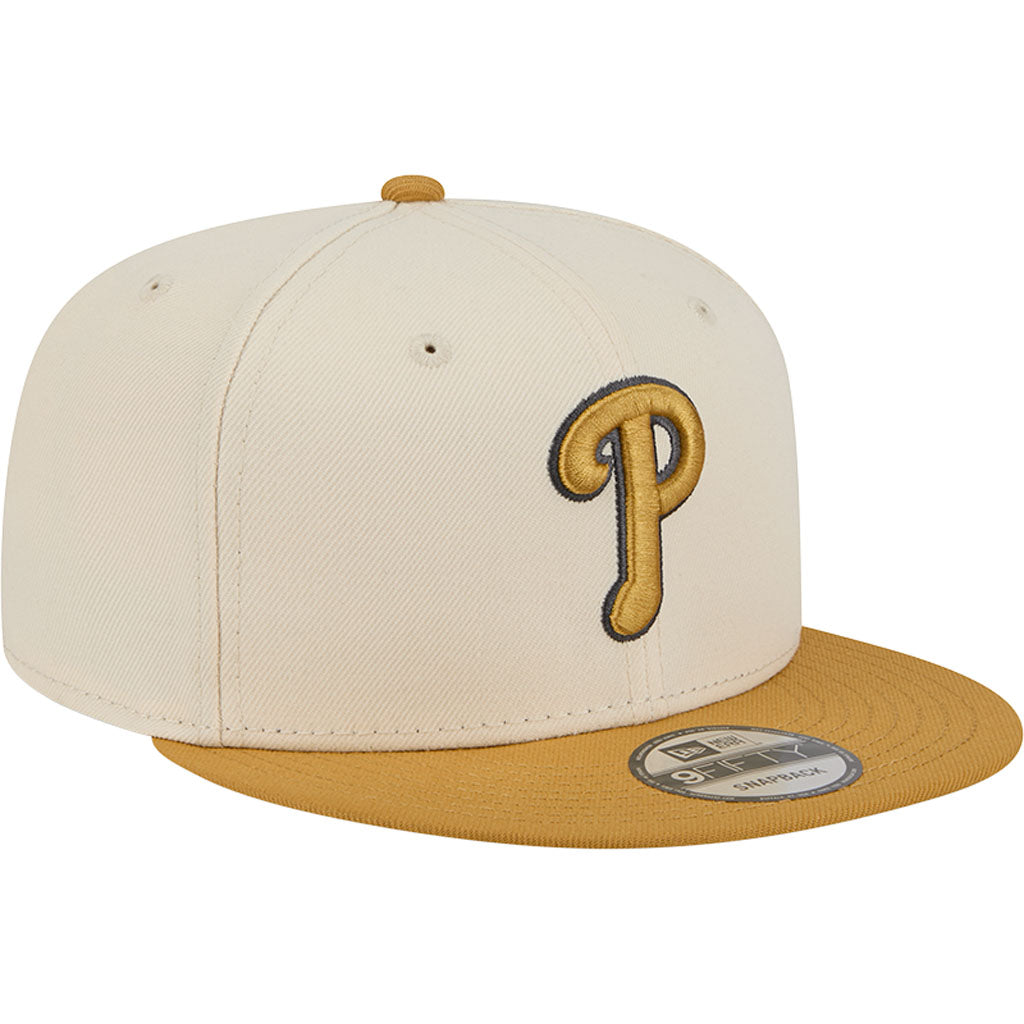 NFL Philadelphia Phillies New Era Two-Tone Dusted 9FIFTY Snapback Hat - Light cream