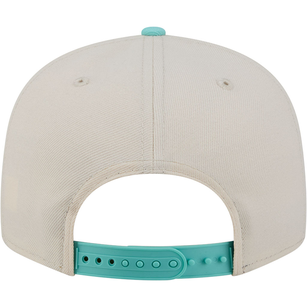 MLB Atlanta Braves New Era Two-Tone Aqua 9FIFTY Snapback Hat - Light cream
