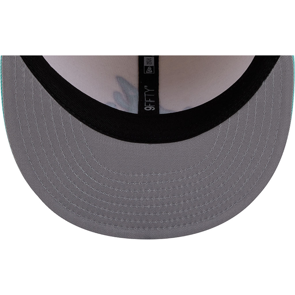 MLB Atlanta Braves New Era Two-Tone Aqua 9FIFTY Snapback Hat - Light cream