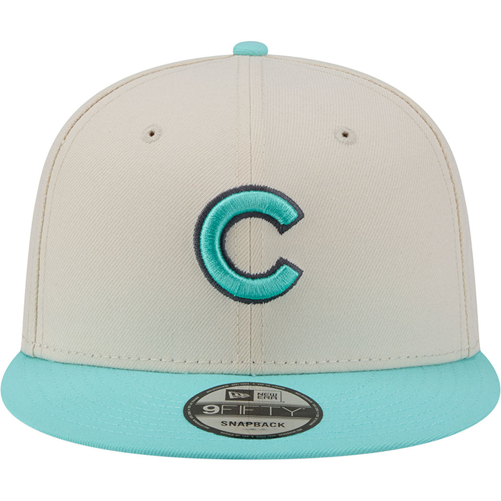 MLB Chicago Cubs New Era Two-Tone Aqua 9FIFTY Snapback Hat - Light cream
