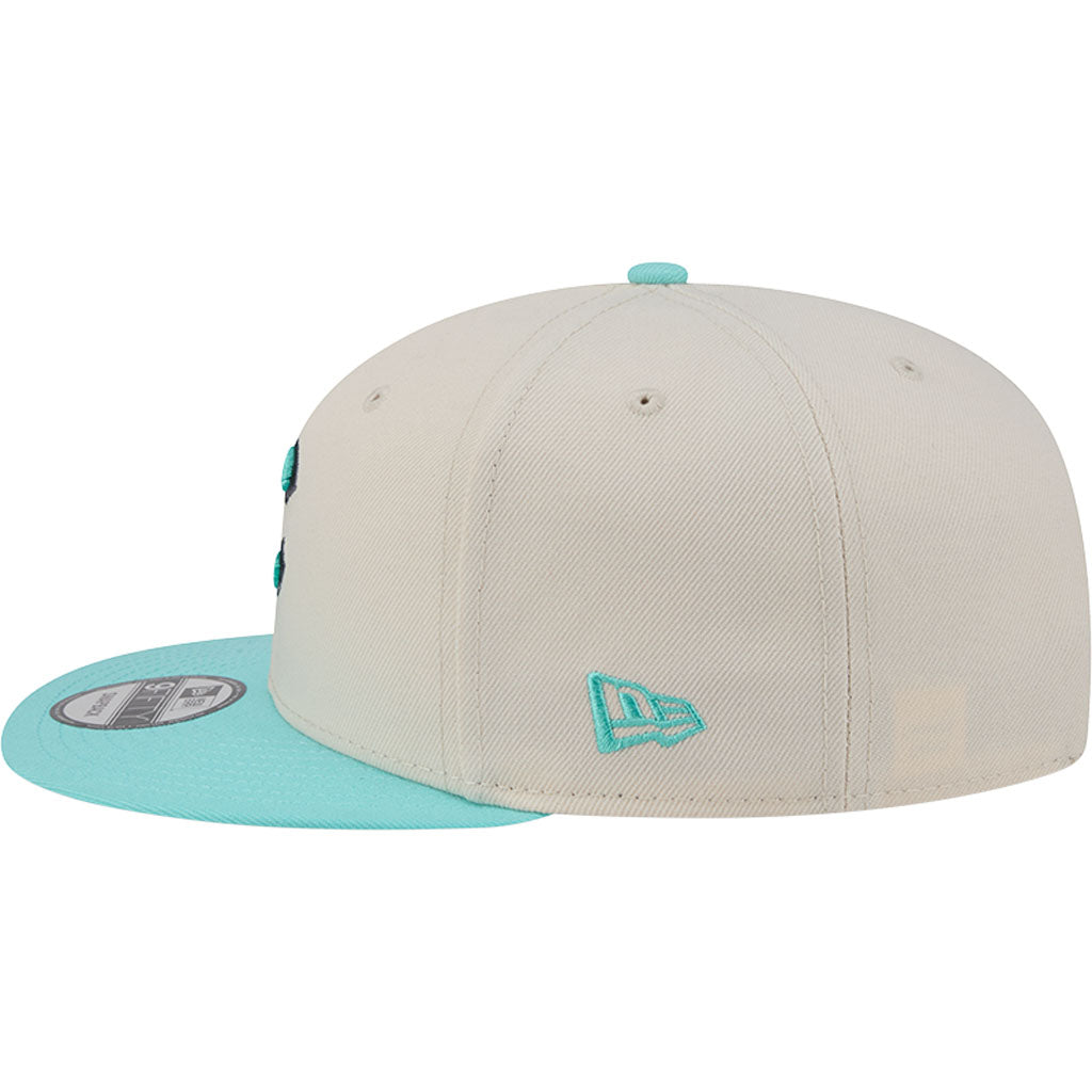MLB Chicago Cubs New Era Two-Tone Aqua 9FIFTY Snapback Hat - Light cream