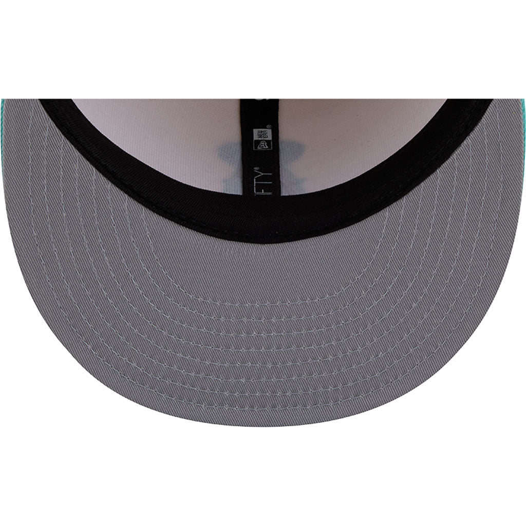 MLB Los Angeles Angels New Era Two-Tone Aqua 9FIFTY Snapback Hat - Light cream