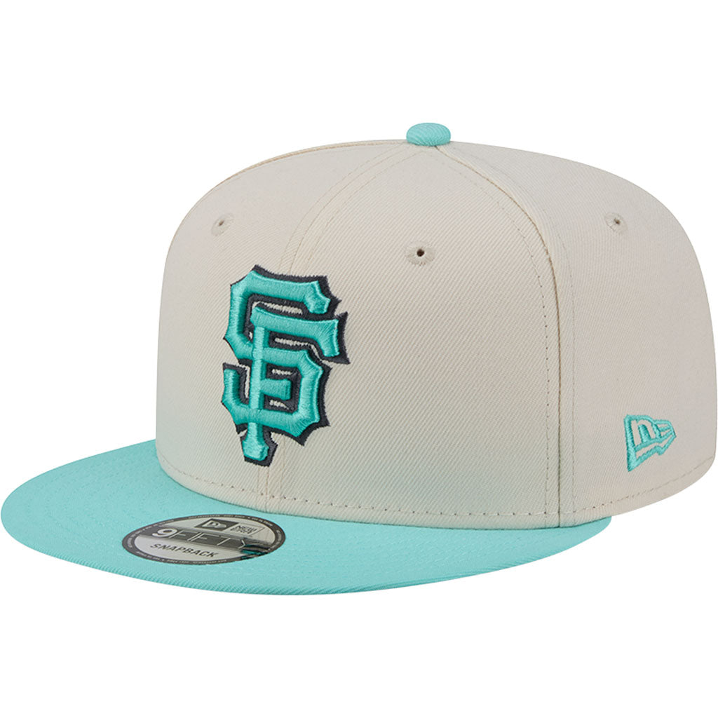 MLB San Francisco Giants New Era Two-Tone Aqua 9FIFTY Snapback Hat - Light cream