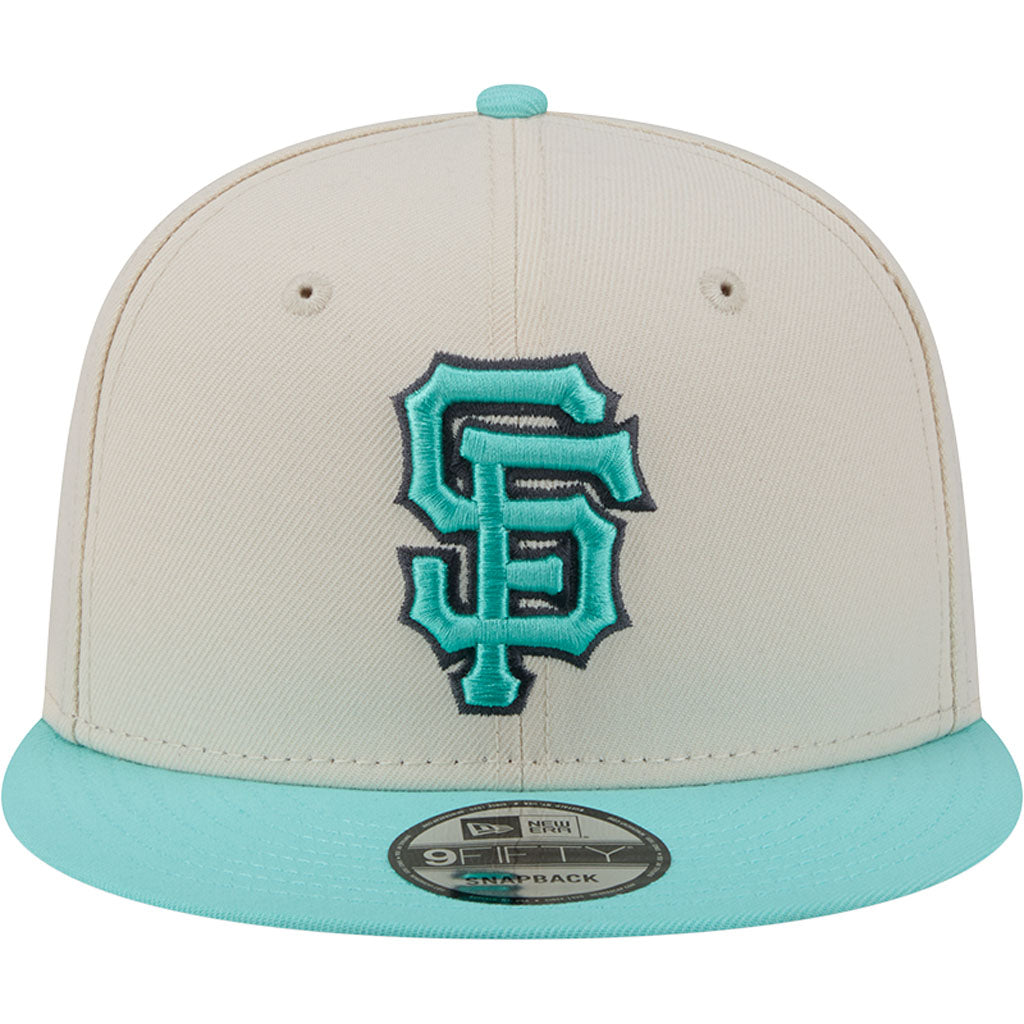 MLB San Francisco Giants New Era Two-Tone Aqua 9FIFTY Snapback Hat - Light cream