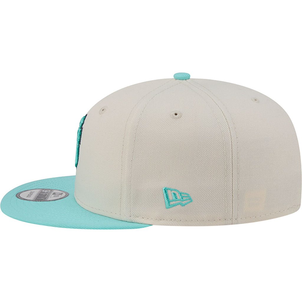 MLB San Francisco Giants New Era Two-Tone Aqua 9FIFTY Snapback Hat - Light cream