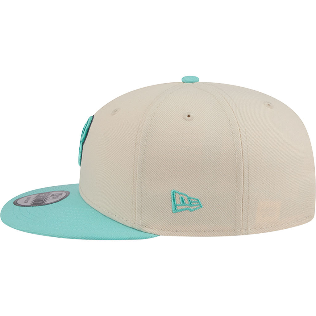 MLB Philadelphia Phillies New Era Two-Tone Aqua 9FIFTY Snapback Hat - Light cream