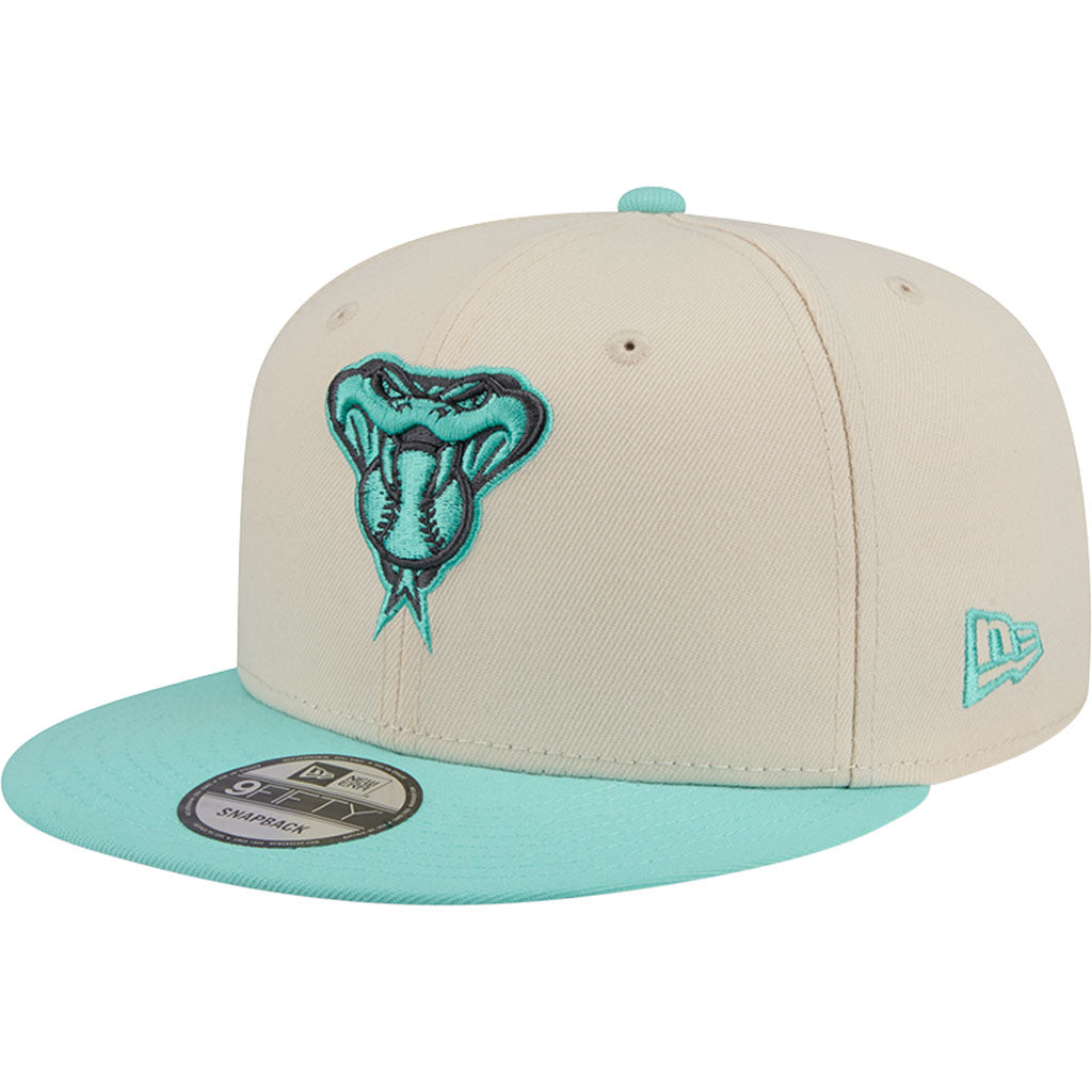 MLB Arizona Diamondbacks New Era Two-Tone Snakehead Aqua 9FIFTY Snapback Hat - Light cream